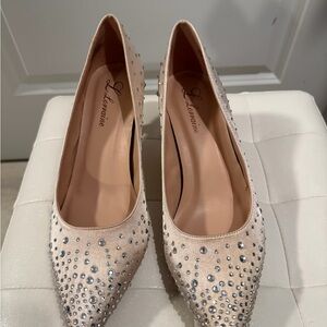 Target Embellished Pointed-Toe Flats in Blush Pink size 8.5